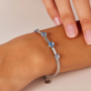 Bracciale Donna Brosway In Acciaio Maglia Snake E Cubic Zirconia Celesti 2 Verre Gioielli - l'istituzione del gioiello
