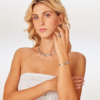 Bracciale Donna Brosway In Acciaio Maglia Snake E Cubic Zirconia Celesti 1 Verre Gioielli - l'istituzione del gioiello