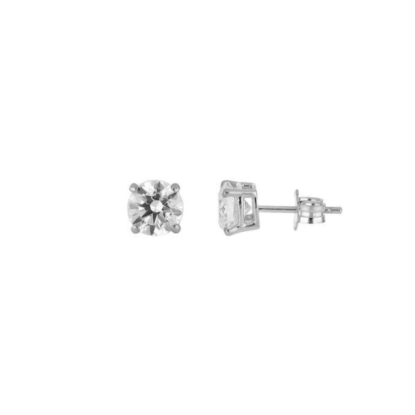 Orecchini Donna Igold Punto Luce In Oro Bianco 9 Kt E Zirconi Bianchi