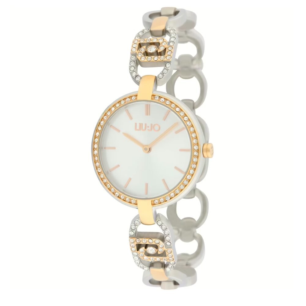 Orologio Donna Liu Jo In Acciaio Bicolore E Zirconi Bianchi Glare
