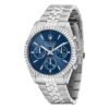 Orologio Uomo Multifunzione Maserati Competizione In Acciaio Silver Al Quarzo