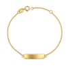 Bracciale Baby Igold In Oro Giallo 9 Kt Con Piastra Personalizzabile