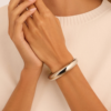 Bracciale Bangle Rigido Donna Stroili In Acciaio Silver 2 Verre Gioielli - l'istituzione del gioiello