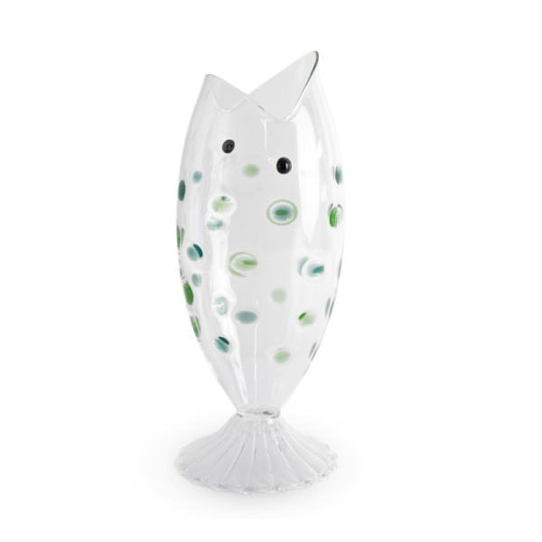 Brocca In Vetro Wd Lifestyle In Vetro Bianco E Verde A Pesce