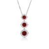 Collana Donna Igold In Oro Bianco 9 Kt Con Zirconi Rossi E Bianchi