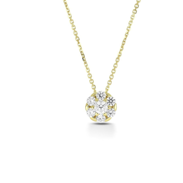 Collana Donna Igold Punto Luce In Oro Giallo 9 Kt Con Zirconi Bianchi