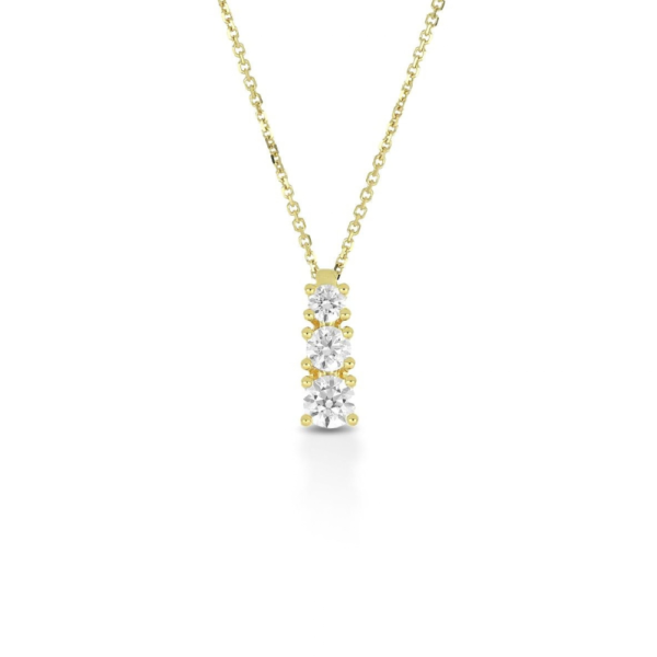 Collana Donna Igold Trilogy In Oro Giallo 9 Kt Con Zirconi Bianchi