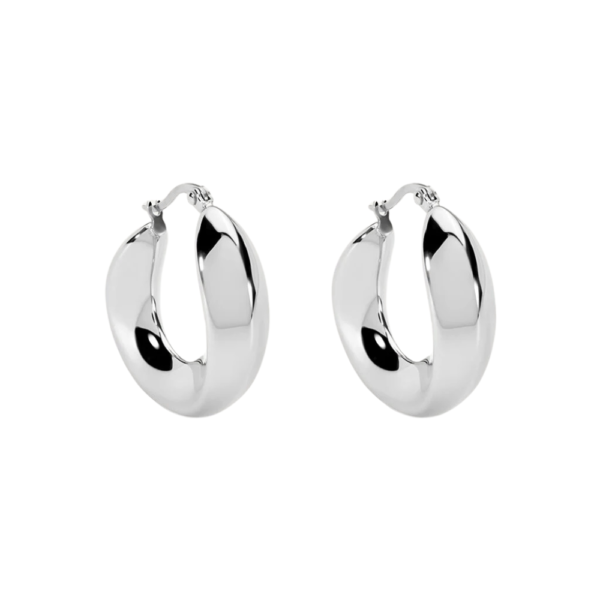 Orecchini A Cerchio Stroili Moonlight In Acciaio Silver Lucido