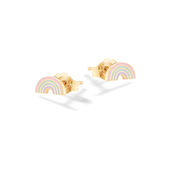 Orecchini Bambina Nanan In Argento 925 Dorato A Arcobaleno