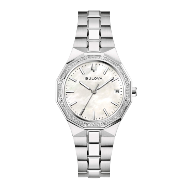 Orologio Donna Bulova Octagon Lady Diamond In Acciaio Silver