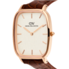 Orologio Uomo Daniel Wellington Marlon Brown Croc In Acciaio Rosato E Pelle Marrone 2 Verre Gioielli - l'istituzione del gioiello