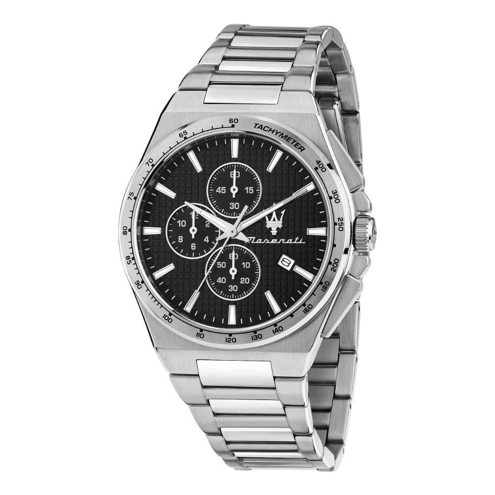Orologio Uomo Maserati Velocità Slim Cronografo In Acciaio Silver