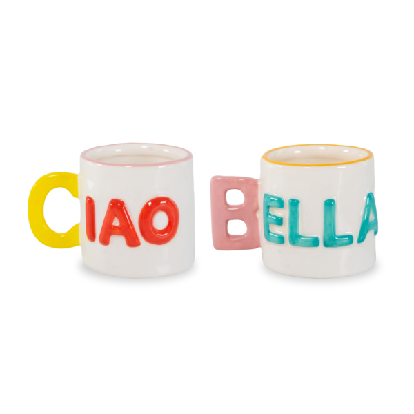 Set 2 Tazzine Da Caffe Wd Lifestyle In Stonewear Ciao Bella